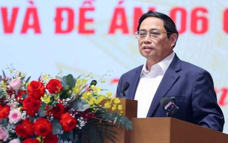 Thủ tướng Phạm Minh Chính phát biểu kết luận Hội nghị - Ảnh: VGP/Nhật Bắc