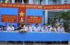 Các đại biểu dự lễ ra quân làm công tác dân vận đợt 2 tại phường Ninh Sơn