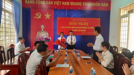Thành ủy Tây Ninh: Điều động ông Trần Anh Dũng- Bí thư Đảng ủy phường IV đến công tác tại UBMTTQVN thành phố Tây Ninh