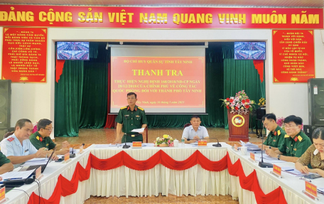 Thành phố Tây Ninh thực hiện tốt công tác quốc phòng địa phương