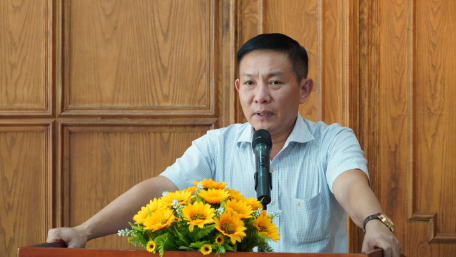 Ông Phạm Trung Chánh- Chủ tịch UBND Thành phố phát biểu tại hội nghị
