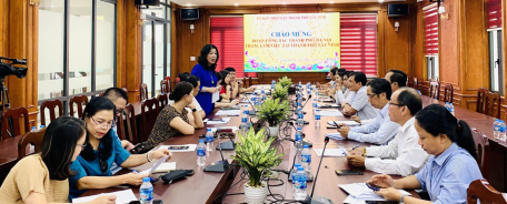 Quang cảnh Đoàn công tác của Sở Văn hóa và Thể thao thành phố Hà Nội đến khảo sát, trao đổi kinh nghiệm về công tác quản lý nhà nước lĩnh vực gia đình tại Thành phố Tây Ninh