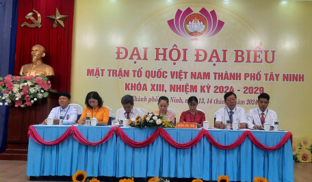 Ngày làm việc đầu tiên Đại hội đại biểu Ủy ban MTTQ Việt Nam thành phố Tây Ninh lần thứ XIII nhiệm kỳ 2024-2029