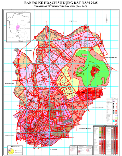 Kế hoạch sử dụng đất thành phố Tây Ninh năm 2025