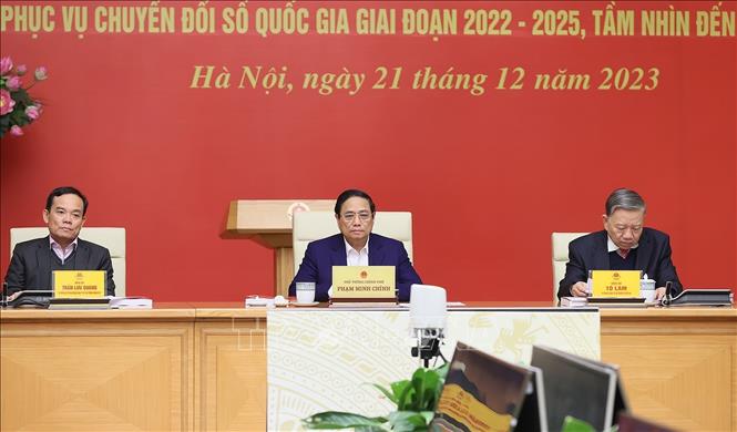 Thủ tướng Phạm Minh Chính chủ trì Hội nghị trực tuyến toàn quốc đánh giá 2 năm thực hiện Đề án 06