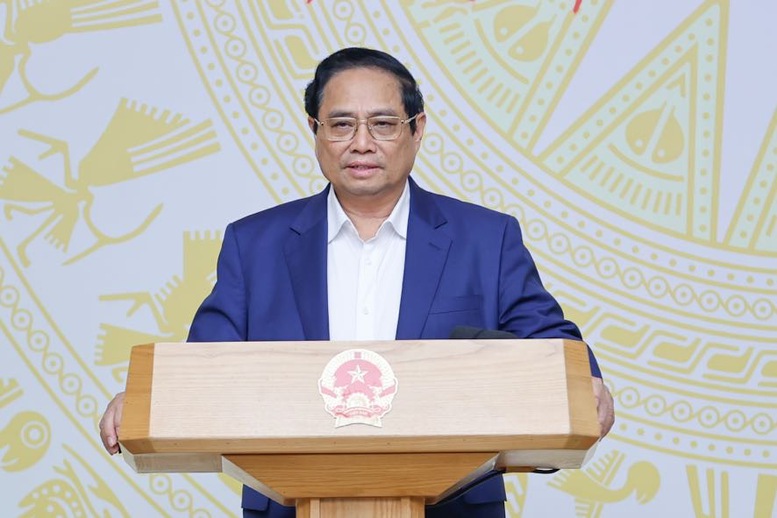 Thủ tướng Phạm Minh Chính: Chỉ bàn làm, không bàn lùi để thúc đẩy mạnh mẽ động lực chuyển đổi số - Ảnh: VGP/Nhật Bắc