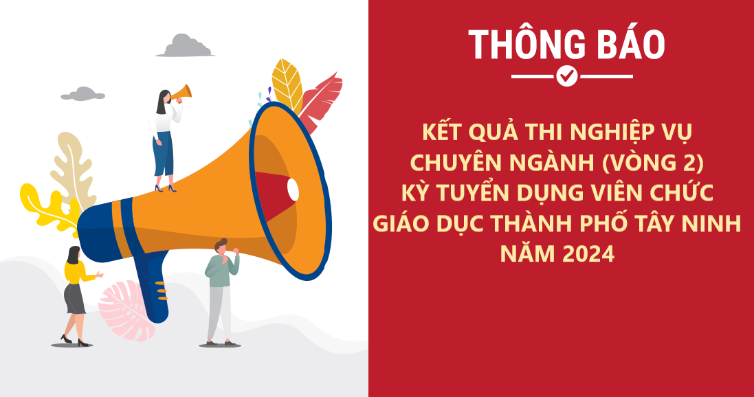 Thông báo điểm thi môn nghiệp vụ chuyên ngành (vòng 2) kỳ tuyển dụng viên chức giáo dục năm 2024